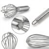 Stainless Steel Egg Whisk Egg Frother Milk Beater Egg Blending Stirring Hand Whisk Mixer Baking Tools Stainless Steel Egg Whisk Egg Frother (Copy)