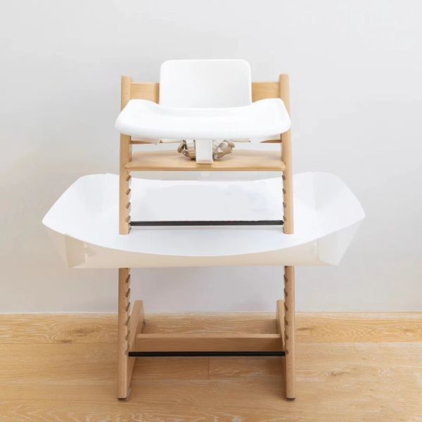 Child's Floor-Mounted Food Catcher for Self-Feeding