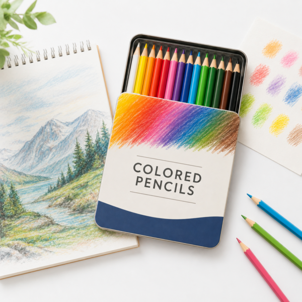 Colored Pencils Tin Set