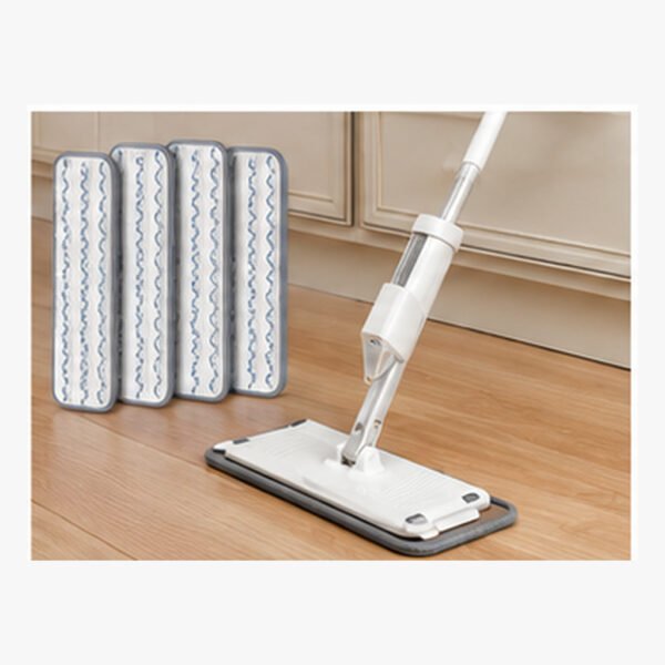 Flat Spray Mop with 4 Washable Microfiber Pads