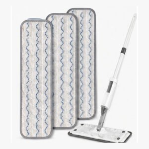 Flat Spray Mop with 4 Washable Microfiber Pads