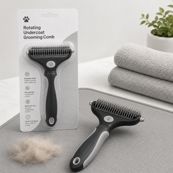 Rotating Undercoat Grooming Comb