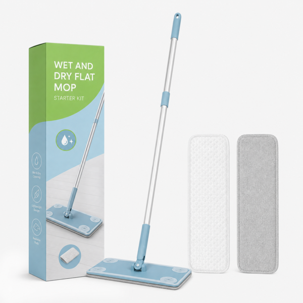 Wet & Dry Flat Mop Starter Kit