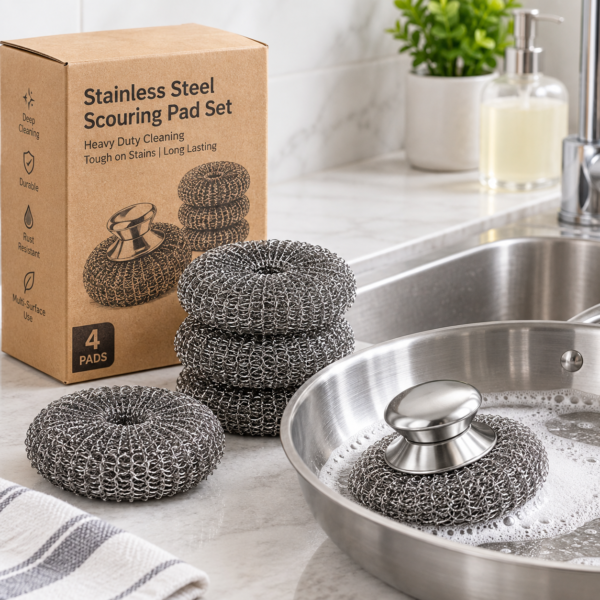 Stainless Steel Scouring Pad Set